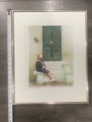 Bill Skees Signed Framed Print Doorstep Louisiana Woman 2006 Fine Art Giclée