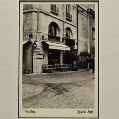 CONNIE BEGG Original Vintage Signed Paris Cafe Europe Cityscape Photograph Print