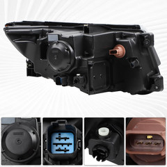 Duolctarms Halogen Headlight Headlamp Assembly Compatible for 2011-2014 Ford Edg