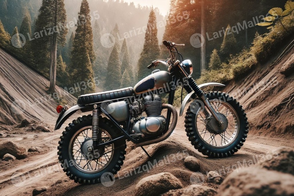 Digital Photo Background Wallpaper Vintage Retro 1970 Honda CL77 Scrambler