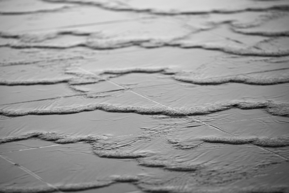 Fountain Water Detail, Hyde Park, London, England, 12″ x 9″ BW Matte Print