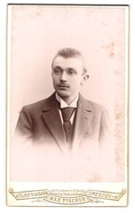 Photograph Max Fischer, Dresden, König Johann Straße, portrait of a young man