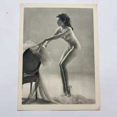 Vintage 20th Century White Black 20×30 Ballerina Art Nude Photography Print