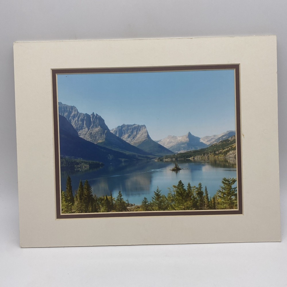 Matted Lake Mountain Landscape Photo Print 11 X 14 Wall Art Gallery Decor