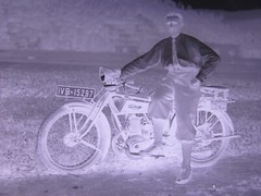 Zündapp Motorcycle Probably around 1920 Historic Large Glass Negative