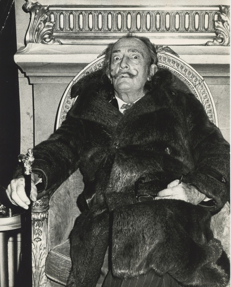 Salvador Dali at the St. Regis Hotel, 1973 ORIGINAL GALELLA PHOTOGRAPH SIGNED