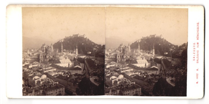 Stereo Photography Alois Beer, Klagenfurt, View Salzburg, View of the City