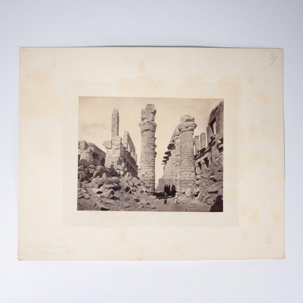 Francis Frith British Albumen Photograph Hypostyle Hall Columns Karnak Egypt