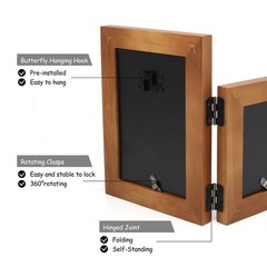 4×6 Double Hinged Picture Frame Folding Photo Frame Vertical and Horizontal i…