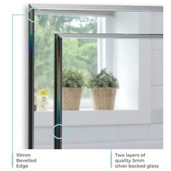 Neue Design Mood Rectangular Bathroom Mirror with Shelf, (20 x 16 inch) Wall …
