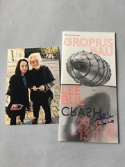 LEE BUL 이불 in-person 2018 signed program booklet 4 x 8 autograph + photo + ACOA