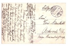Old Field Postcard, Soldier Circa 1915, Nauen