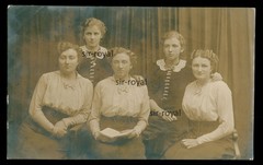 Wiepenkathen near Stade 1910s – Five Sisters in Portrait – Photo Postcard 9x14cm