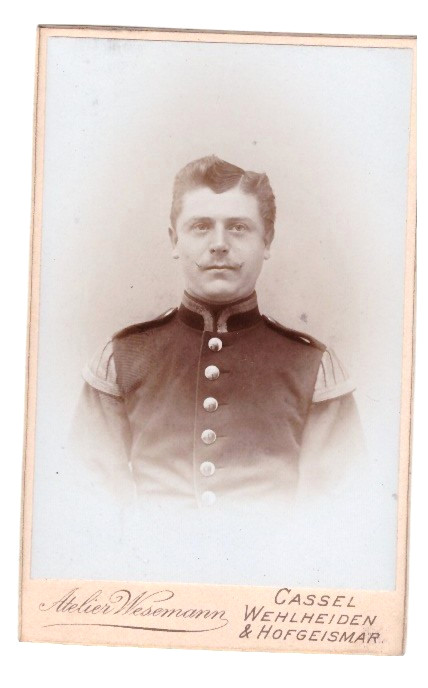 Beautiful CDV Photo Circa 1900, Pretty Soldier – Cassel