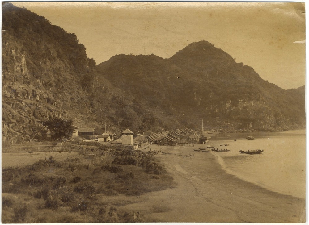 Asia Vietnam Seaside Village To Identify C1880 Photo Vintage Album
