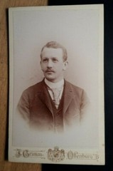 Emil Hanser as a man portrait/CDV J. Grimm Offenburg i. B.
