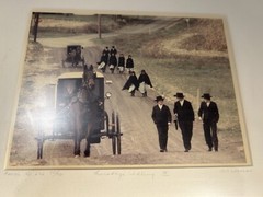 Bill Coleman Signed & Framed Vintage Amish Photograph No. 236