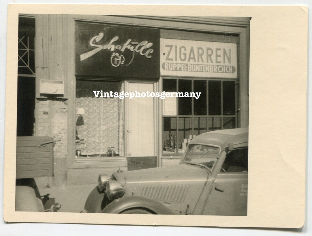 D5004 Foto 1948 Köln Rudolfplatz Geschäft Schatulle Reklame Werbung Zigarren