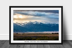 Western Photography Print – Picture of Snow Capped Mountains in Montana