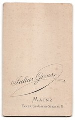 Photograph Julius Gross, Mainz, Emmerich-Joseph-Strasse 11, portrait bourgeois