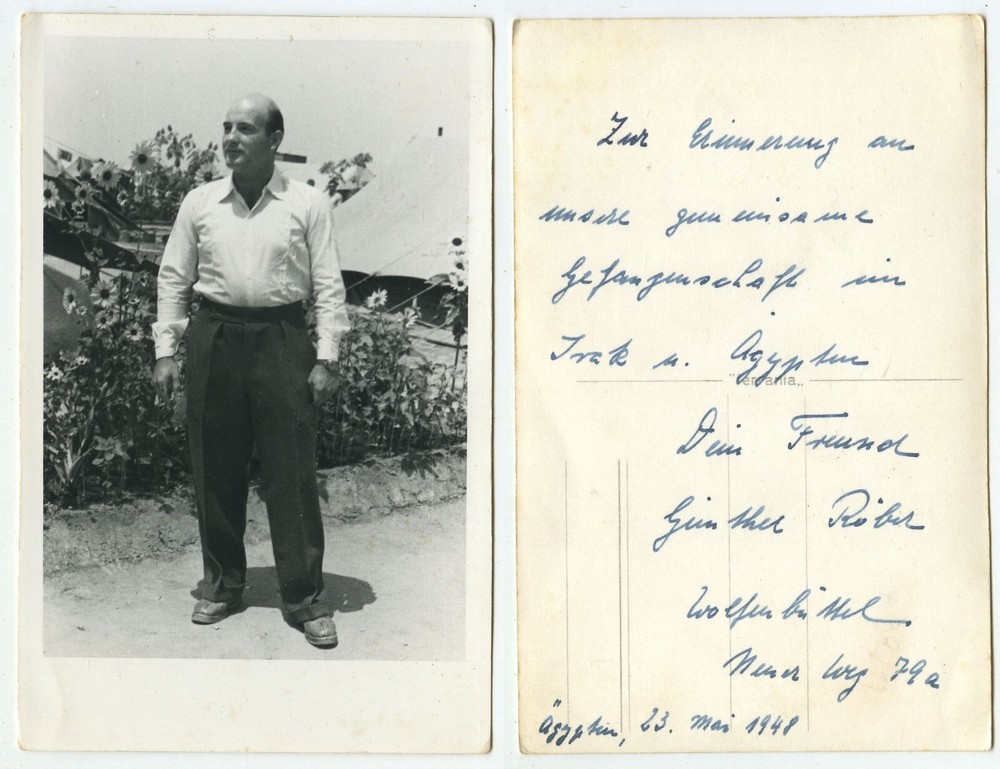 45010 – German Prisoner of War – Photo, Dated Egypt 5/23/1948