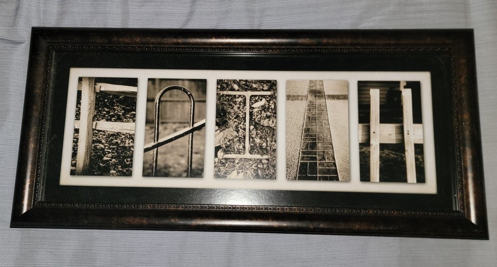 FAITH Creative Letter Art Architectural Black/White Photography Framed 22″ x 10″