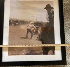Pair Of Framed Ranch Branding Photo Prints. “06 Ranch, Photographed By Caruth”
