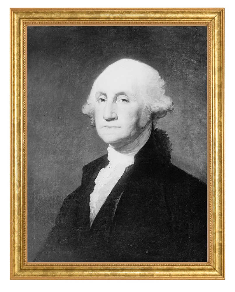 George Washington Photograph in a Aged Gold Frame