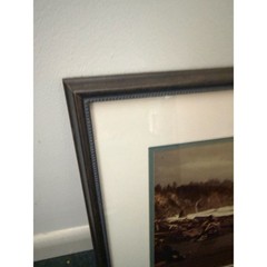 Photograph of Pacific Northwest Coast Sepia Professionally Framed 21.5X17.5″