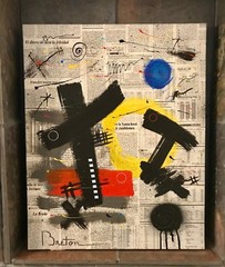 VERY COOL MIXED MEDIA PAINTING BY JOSEPH BRETON COLLABORATOR W/ ARTHUR SECUNDA