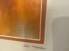 John Martell Art Photograph Print Matted Signed “ Morning Light” Whooping Crane