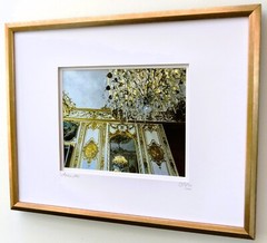 Paris Interior Architectural Framed Photography, Le Marais, Gold Frame