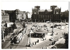 Photography German Photo Library, view Dresden, Postplatz with tram and Te
