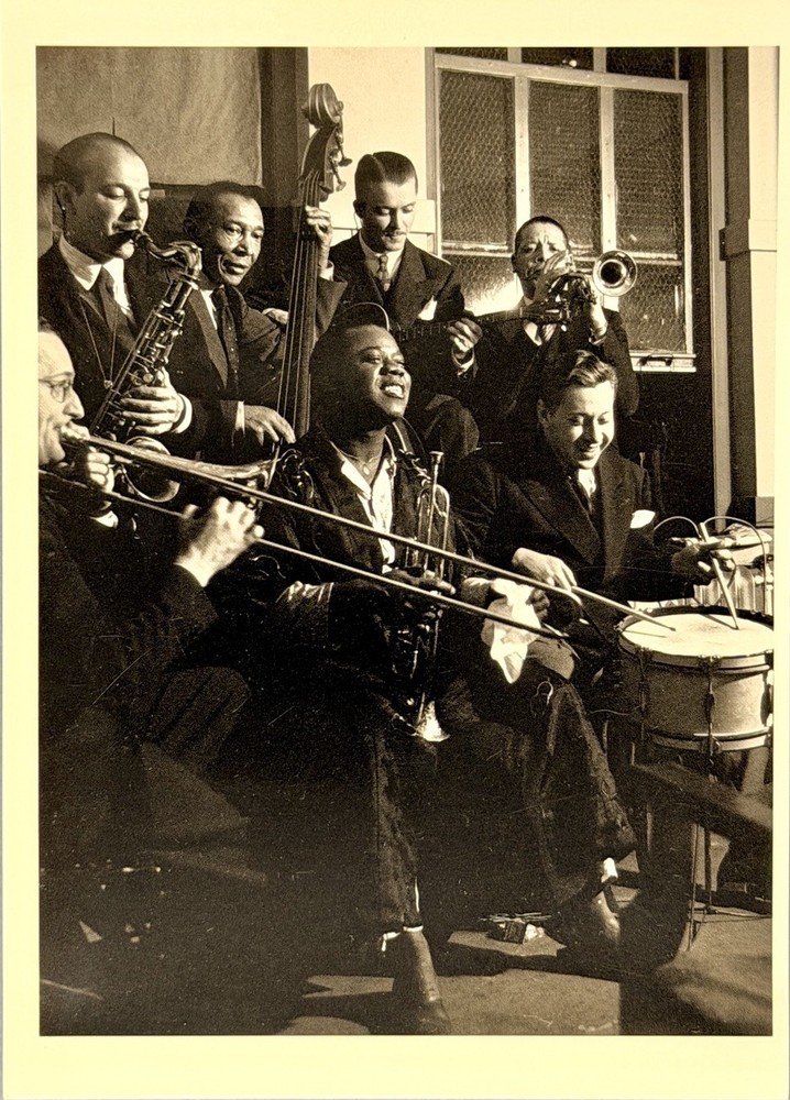 Louis Armstrong Tommy Dorsey Jam Session, 1937 Fotofolio Art Photo Print Card