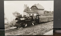 Photo Steam Locomotive Triptis GDR Station 1977 Building Train Saale Orla Kreis Haus Image