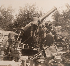 WW1 Soldiers Photo With Italian Cannon Howitzer 149MM 1916 C. (F. 010)