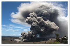Overlook Crater Ash Plume 2018 Kilauea Volcano Silver Halide Photo