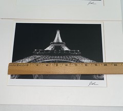 2 Jesse Kalisher Gallery Matted 8×10 Photographs Eiffel Tower Signed #1964 #1904