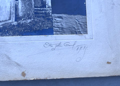 Otto John Gaul Signed Temple of the Frescoes Tulum Mexico Cyanotype Photograph