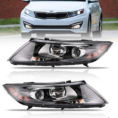 Headlight Assembly for Ki-A Optima 2011-2013, Driver & Passenger Side Halogen He