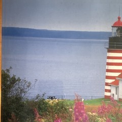 West Quoddy Head Lighthouse Maine Framed Art Print Coastal Wall Art Piece