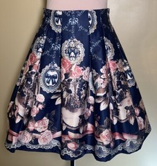 Floral Fashion Rose Garden Bud Skirt Sz S