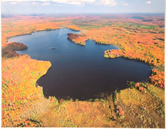 Langford Lake, Watersmeet, U.P., Mich. Gogebic Co. Aerial Photo. Frame Optional.