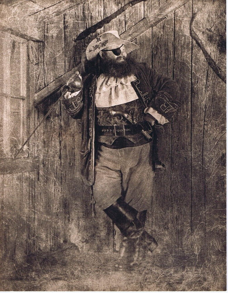 R HENDRICKSON Large Vintage Original Photo CARIBBEAN PIRATE SWASHBUCKLER R207