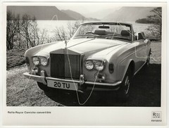 22x16cm Old Work Photo 1971 Rolls Royce Corniche Convertible Vintage Photo
