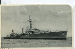 Old photo postcard cruiser ship «Emden», 9x13cm