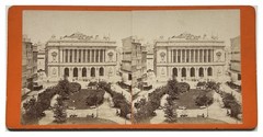 France Marseille La Bourse C1875 Vintage Stereo Album Photo Tirage Original