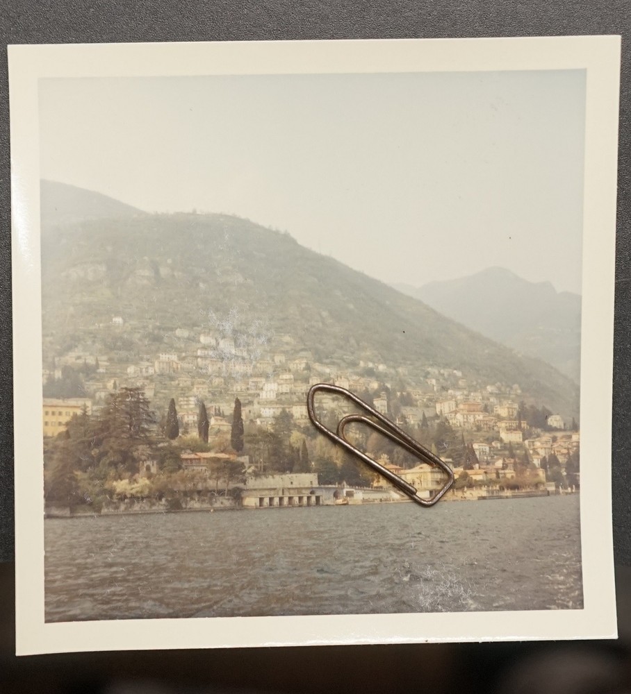 Photo View 1966 Varenna Lake Como Italy Color Building Lombardy Picture Old
