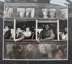 Robert Frank Street Photography Print – New Orleans Trolley Scene – Matted