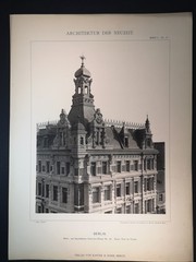 Large Phototype 1889. Berlin. Residential and commercial building Charlottenstraße 28. Herm